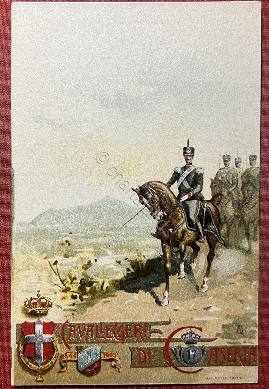 Cartolina Militare - 17° Cavalleggeri di Caserta - 1903