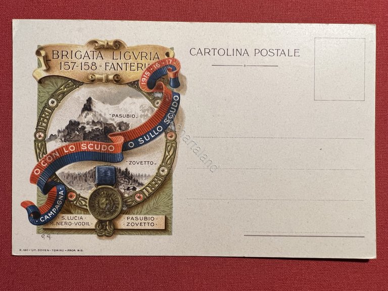 Cartolina Militare - Brigata Liguria 157-158 Fanteria - 1900 ca.