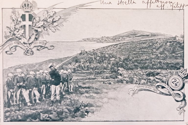 Cartolina Militare - Pro Rege - Pro Patria - Gaeta …