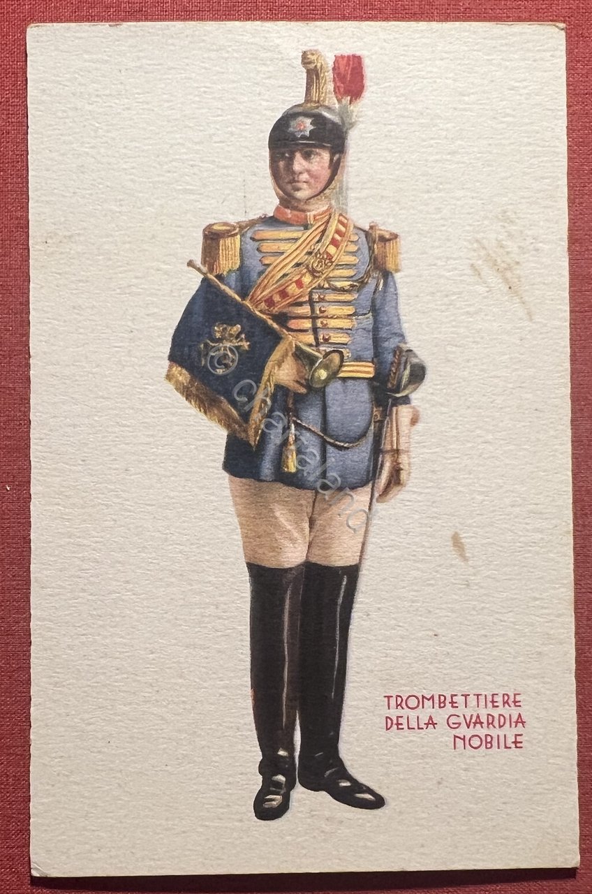 Cartolina Militare - Trombettiere della Guardia Nobile - 1934