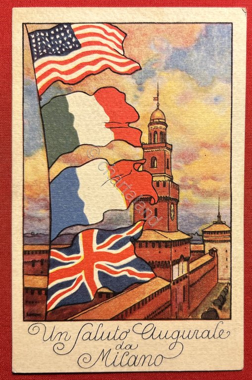 Cartolina Militare - Un Saluto Augurale da Milano - 1920 …