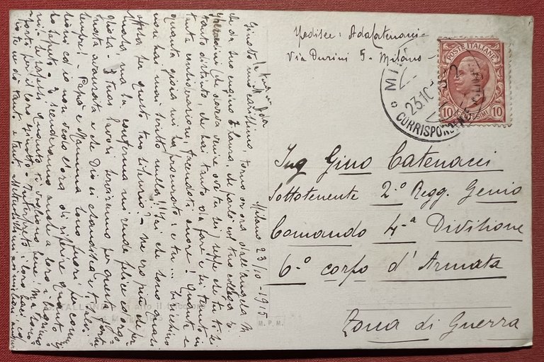 Cartolina Militare WWI - Illustratore Guido Tallone - 1915