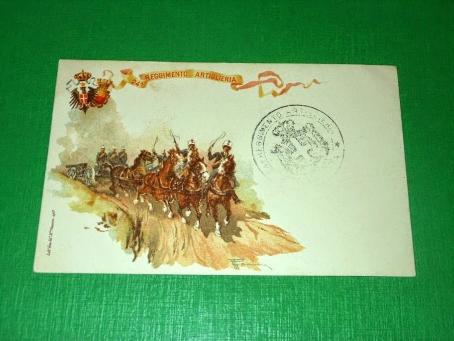 Cartolina Militaria -- 24° Reggimento Artiglieria -- 1910 ca.