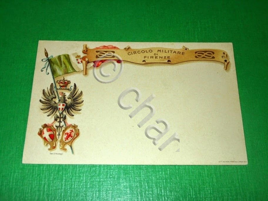 Cartolina Militaria - Circolo MIlitare di Firenze 1920 ca.