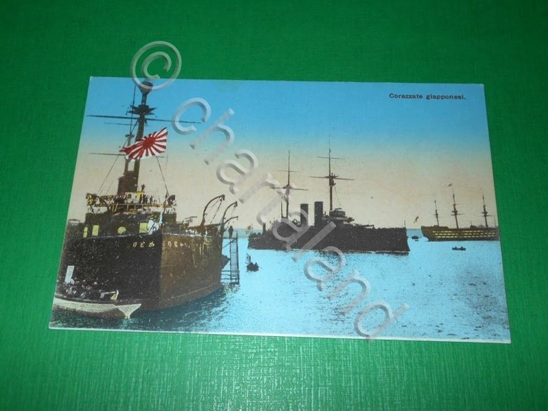 Cartolina Militaria - Corazzate giapponesi 1917 ca.
