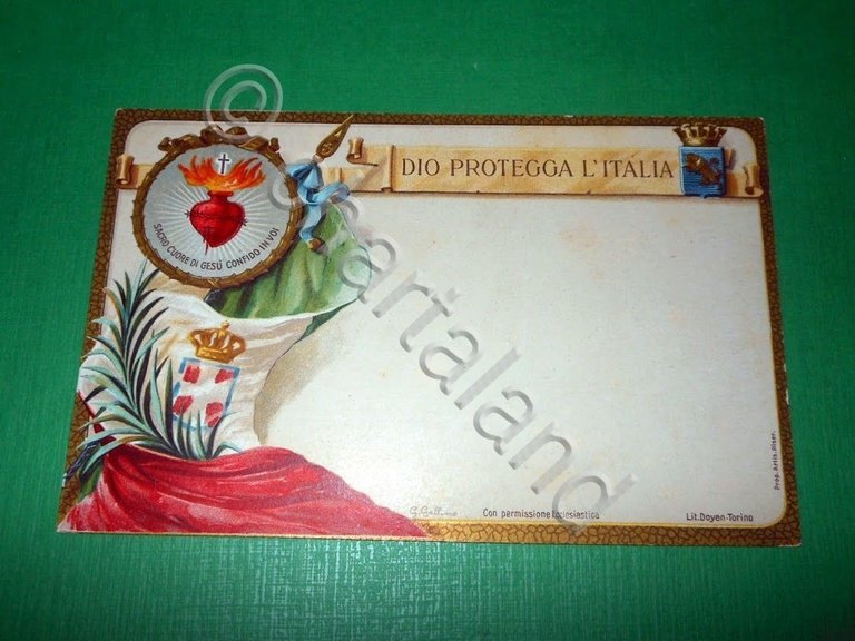 Cartolina Militaria - Dio Protegga L' Italia - litografia Doyen …