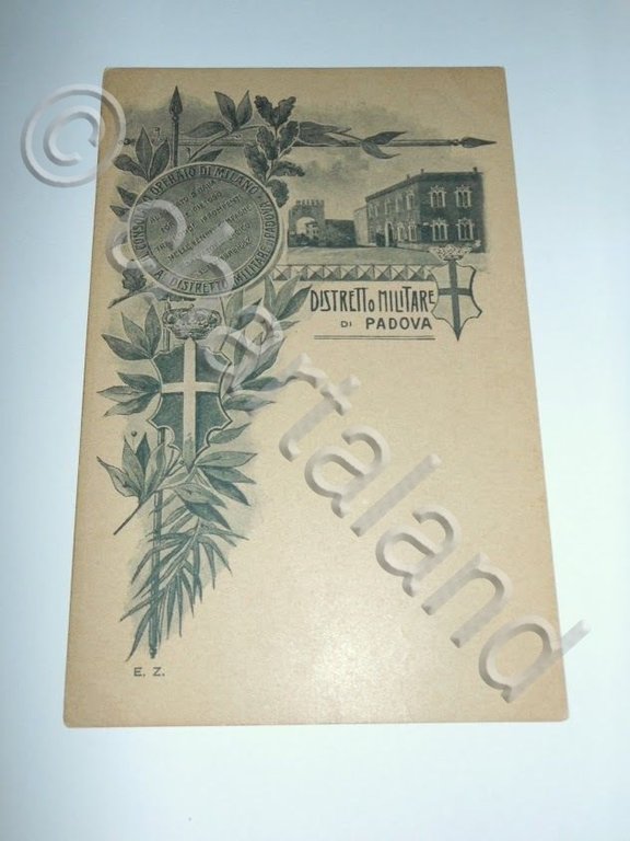 Cartolina Militaria - Distretto Militare di Padova 1920 ca | Immagine Gallery 2
