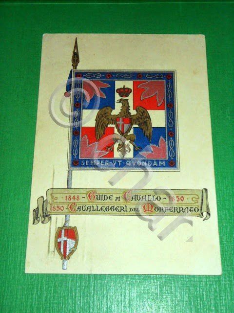 Cartolina Militaria - Reggimento Cavalleggeri del Monferrato 1941