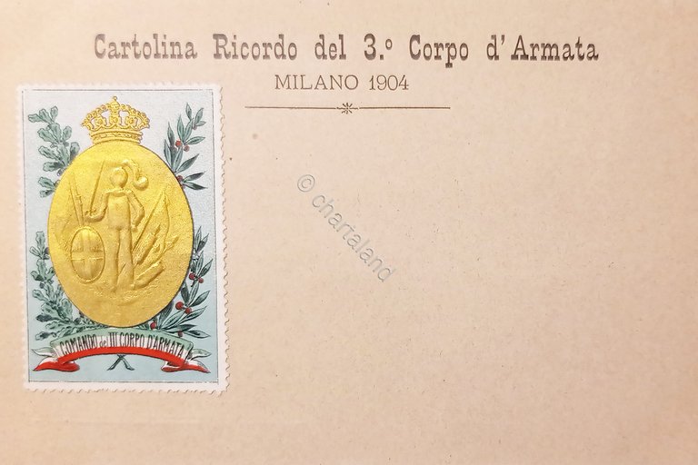 Cartolina Militaria - Ricordo del 3^ Corpo d'Armata - Milano … | Immagine Gallery 2