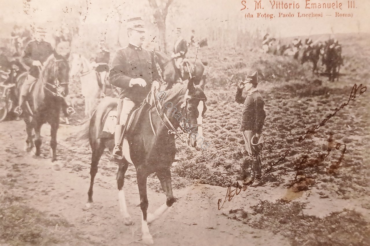 Cartolina Militaria - S. M. Vittorio Emanuele III - 1909 | Immagine principale