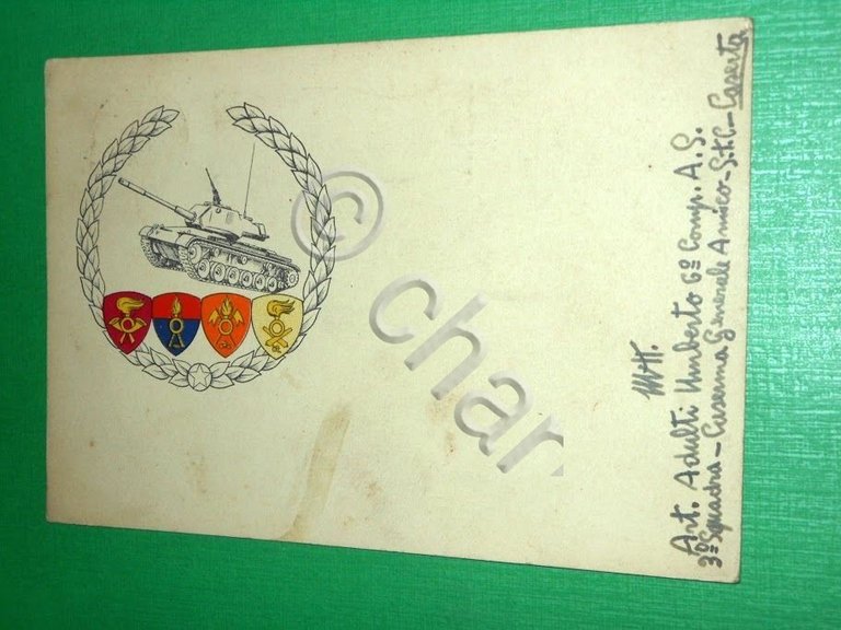 Cartolina Militaria - Scuola Truppe Corazzate 1955