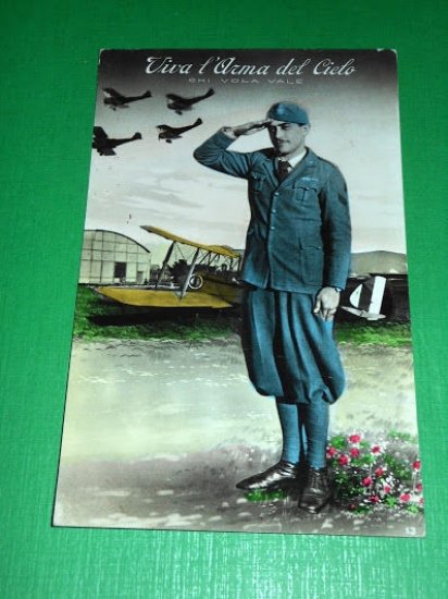 Cartolina Militaria Aeronautica - Viva l' Arma del Cielo 1936.