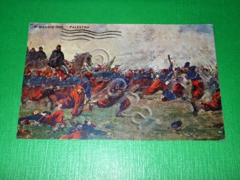 Cartolina Militaria Risorgimento - La battaglia di Palestro