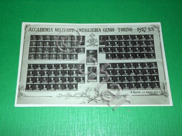 Cartolina Militaria Torino - Accademia Militare Artiglieria Genio 1927 ca.