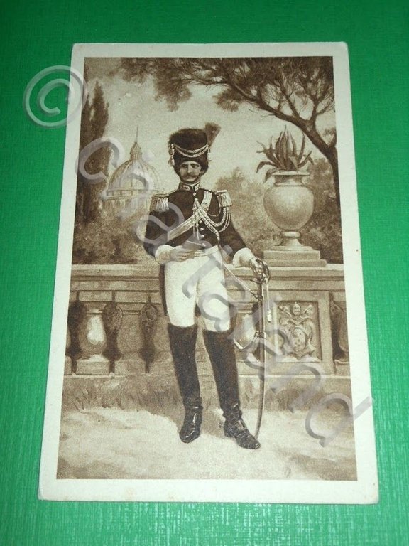 Cartolina Militaria Uniformi - Ufficiale dei Gendarmi in alta uniforme …