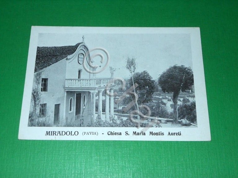 Cartolina Miradolo ( Pavia ) - Chiesa S. Maria Montis …