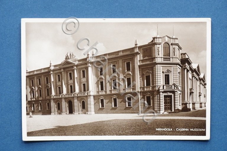 Cartolina Mirandola - Caserma Mussolini - 1934 ca. | Immagine Gallery 2