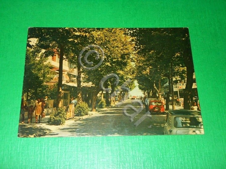 Cartolina Misano Adriatico - Viale della Repubblica 1975