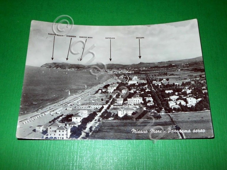 Cartolina Misano Mare ( Rimini ) - Panorama dall' aereo …