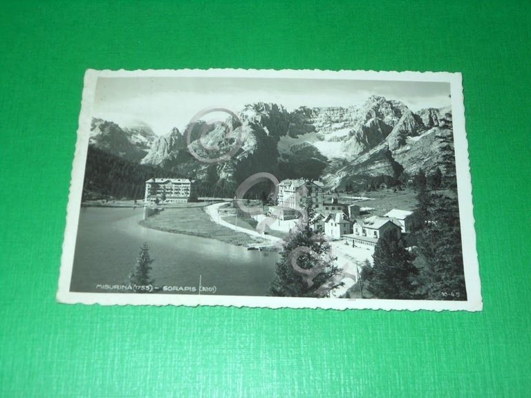 Cartolina Misurina - Sorapis 1938.