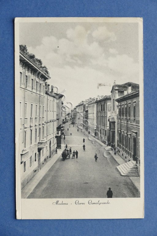 Cartolina Modena - Corso Canalgrande - 1936