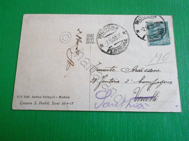 Cartolina Modena - Esterno Barr. Garibaldi 1920