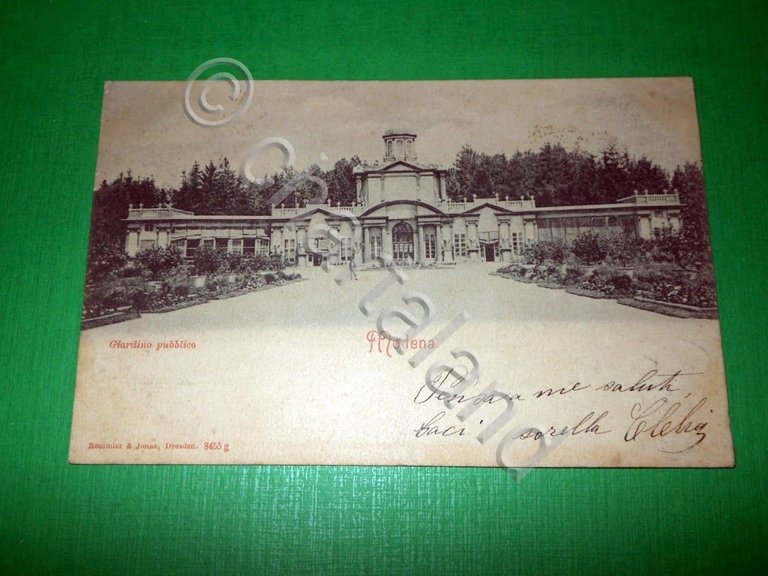 Cartolina Modena - Giardino Pubblico 1901