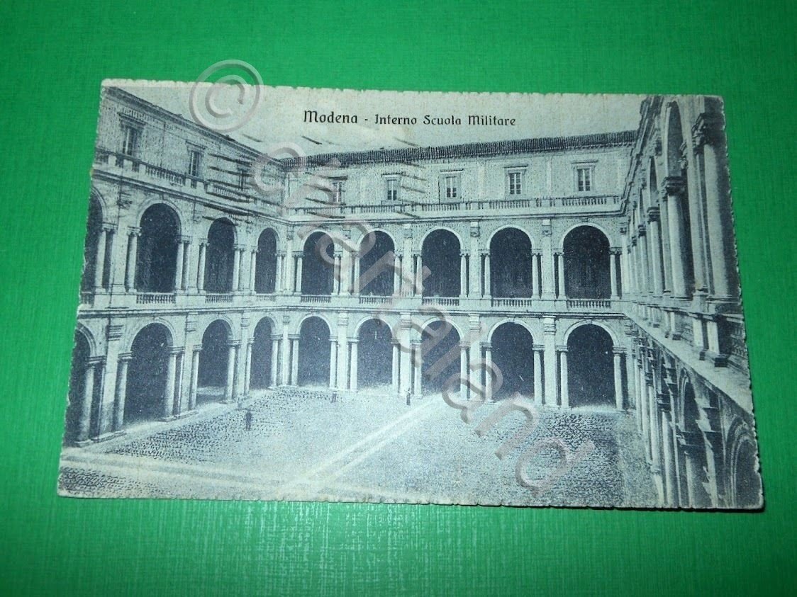 Cartolina Modena - Interno Scuola Militare 1924.