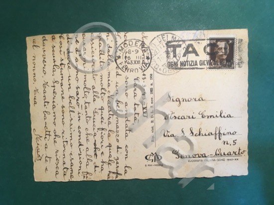 Cartolina Modena - Palazzo Ducale Sede Accademia Militare - 1943