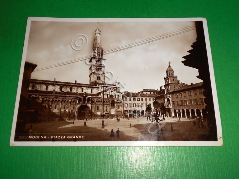 Cartolina Modena - Piazza Grande 1938