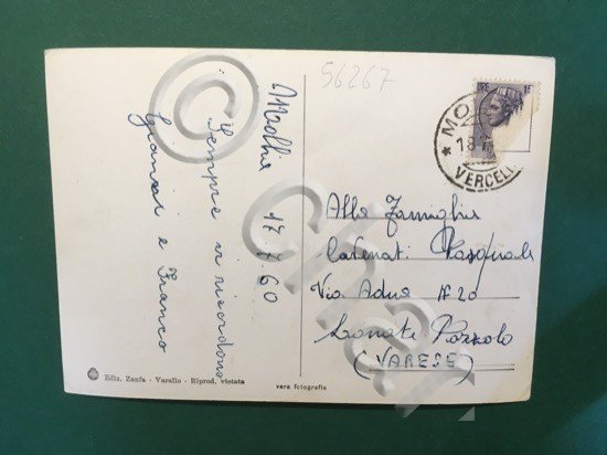 Cartolina Mollia - In Valsesia - 1960