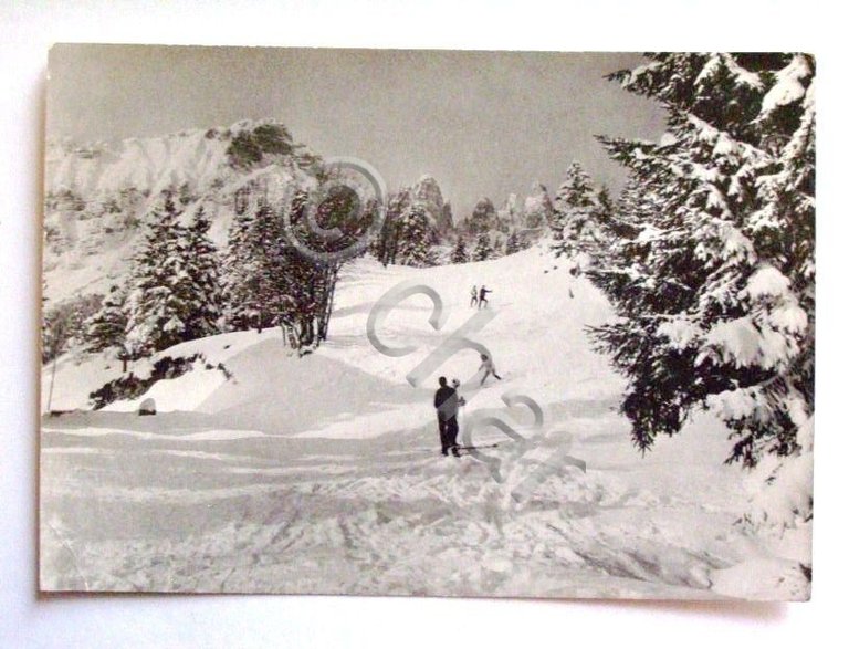 Cartolina Molveno - Pradel - Piste del Brenta 1968