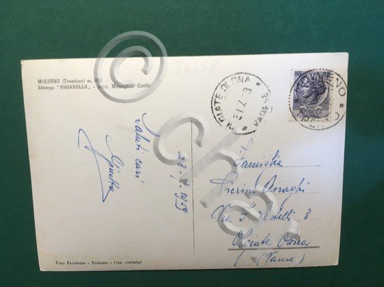 Cartolina Molveno - Trentino - Albergo Paganella - Prop.Meneghino Cirillo …
