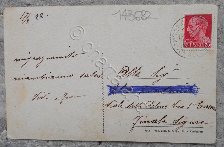 Cartolina Mombercelli (Piemonte) - Monumento ai Caduti - 1933 | Immagine Gallery 2