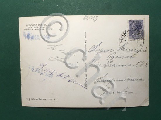 Cartolina Moncalvo - Tipico Centro Monferrino - Mercato e Soggiorno …