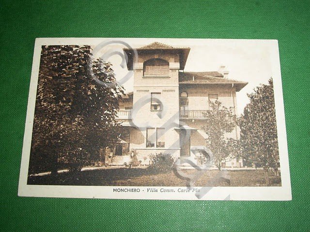 Cartolina Monchiero ( Cuneo ) - Villa Comm. Carlo Pia …