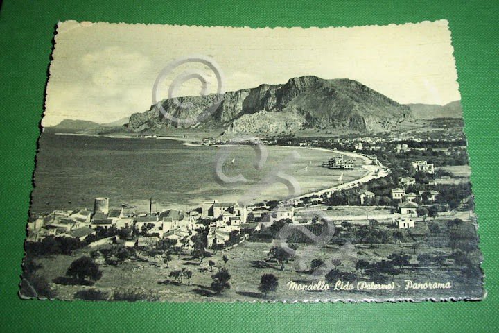 Cartolina Mondello Lido ( Palermo ) - Panorama 1953
