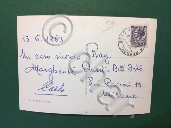 Cartolina Mondovi - La Funicolare - 1963