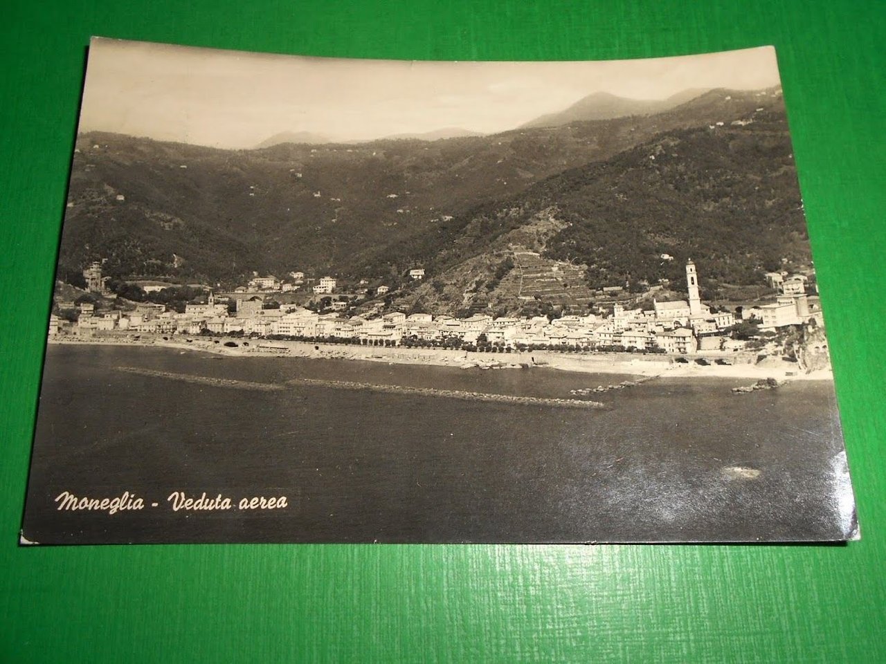 Cartolina Moneglia - Veduta aerea 1963.
