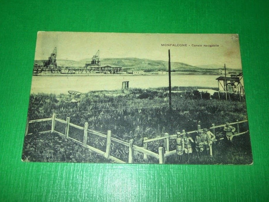 Cartolina Monfalcone - Canale Navigabile 1918.