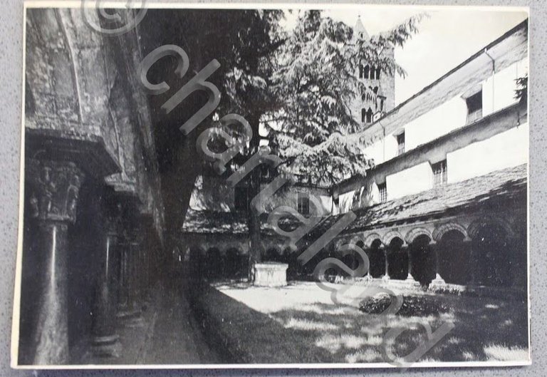 Cartolina Montagna 1950 Valle d'Aosta chiesa collegiata dei Santi Pietro … | Immagine Gallery 1