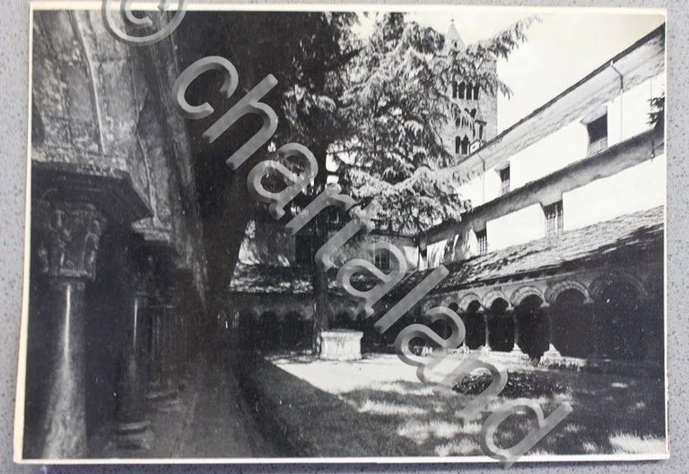 Cartolina Montagna 1950 Valle d'Aosta chiesa collegiata dei Santi Pietro …