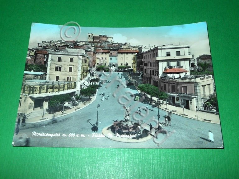 Cartolina Monte Compatri - Piazza M. Mastrofini 1960