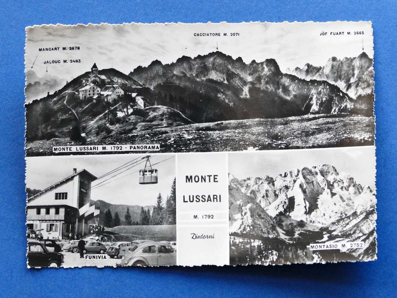 Cartolina Monte Lussari - Varie vedute - 1955 ca..