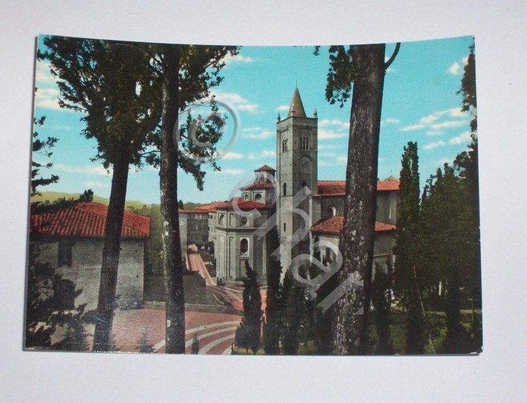 Cartolina Monte Oliveto Maggiore - La Chiesa 1961.