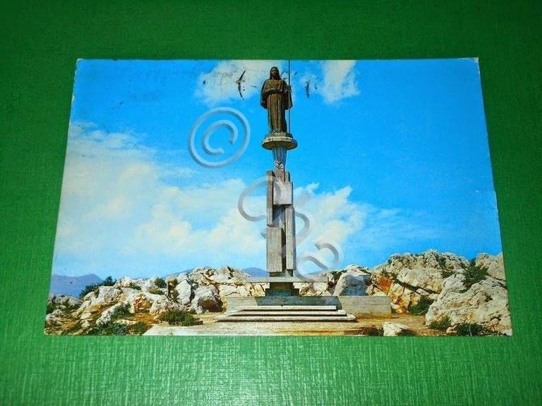 Cartolina Monte Pellegrino ( Palermo ) - Statua di S. …