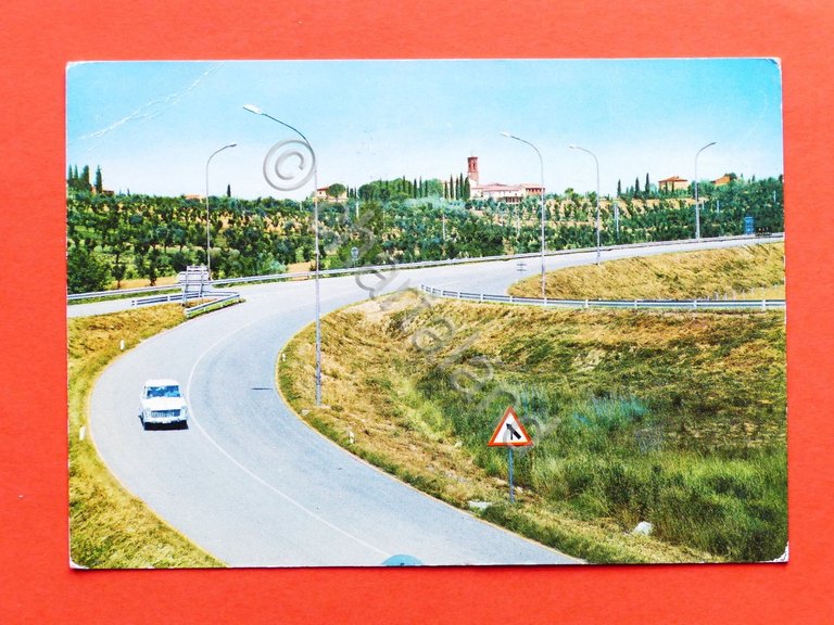 Cartolina Monte S. Savino - Veduta dall'Autostrada - 1968