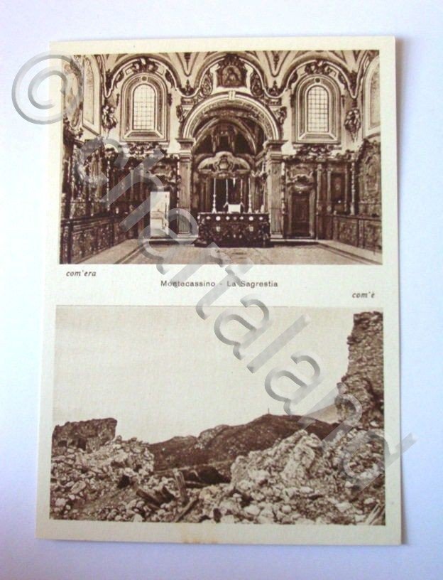Cartolina Montecassino - La Sagrestia 1940 ca.
