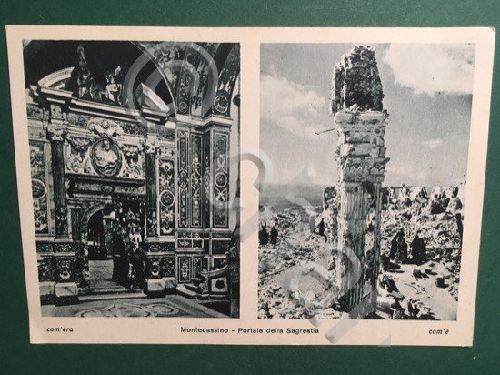 Cartolina Montecassino - Portale Della Sagrestia - 1950 ca.