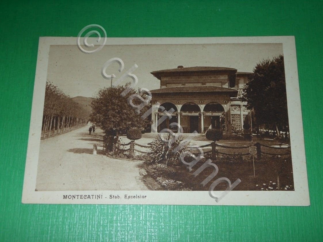 Cartolina Montecatini - Stabilimento Excelsior 1930 circa.